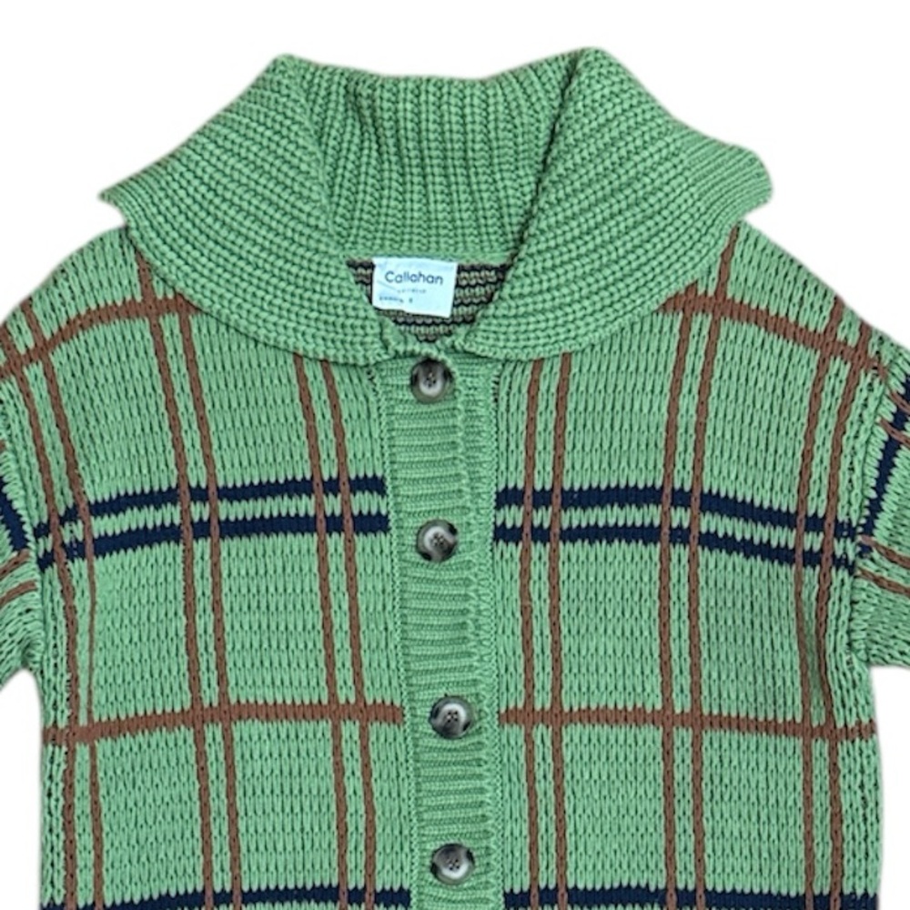 Anthropologie Callahan Green and Brown Plaid Knit Cardigan - Picture 7 of 10